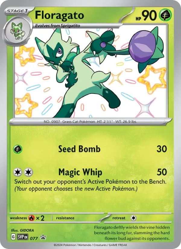 Floragato 77 SVP Black Star Promos Pokesingles