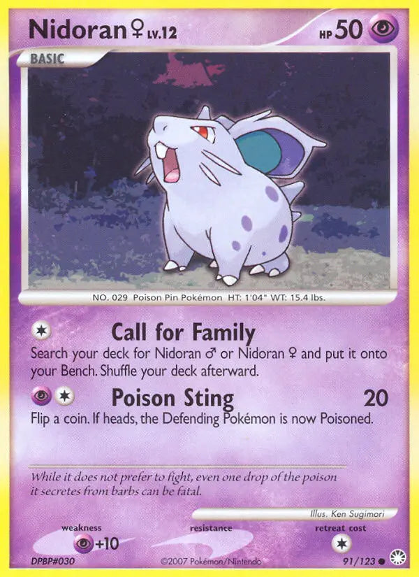 Nidoran♀ 91 Mysterious Treasures Pokesingles