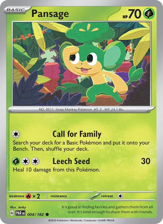 Pansage 4 Paradox Rift Pokesingles