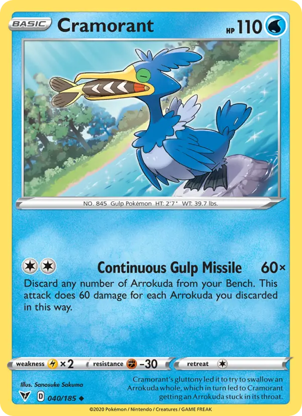Cramorant 40 Vivid Voltage Pokesingles