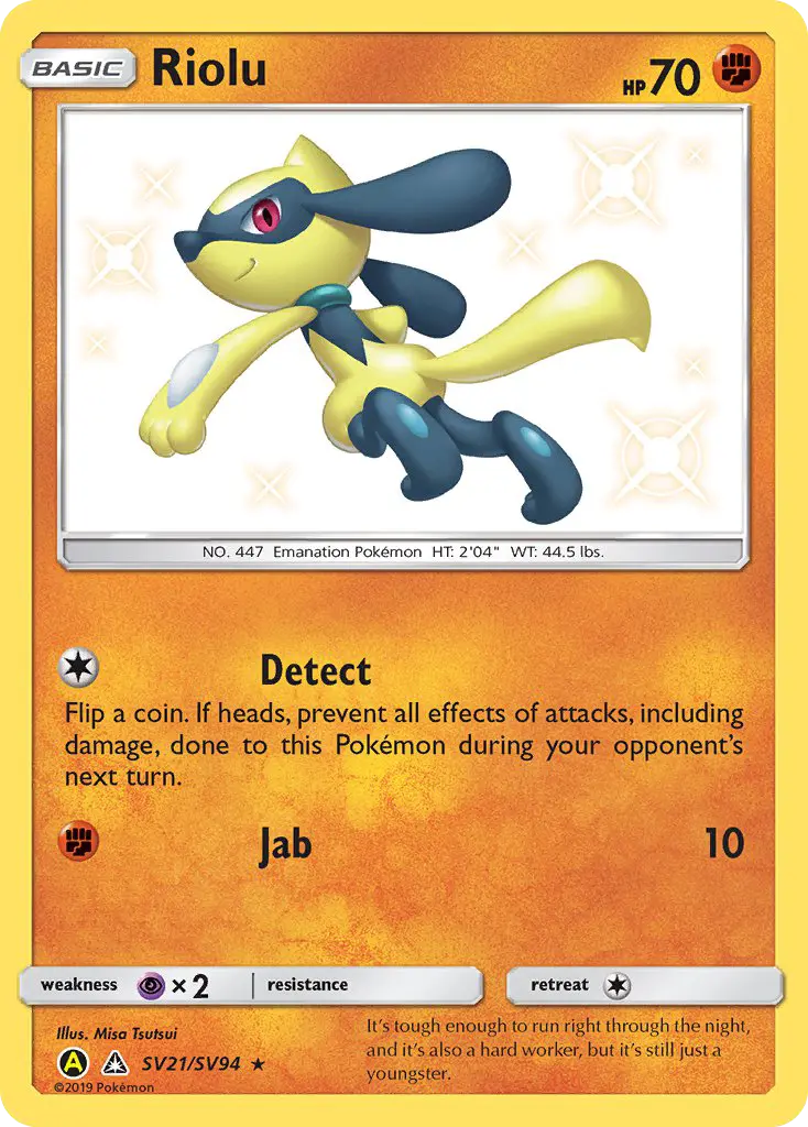 Riolu SV21 Hidden Fates Shiny Vault Pokesingles