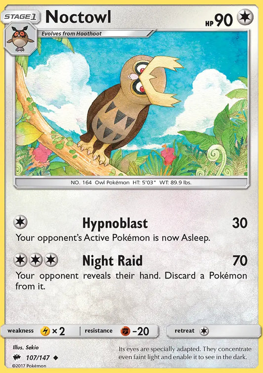 Noctowl 107 Burning Shadows Pokesingles
