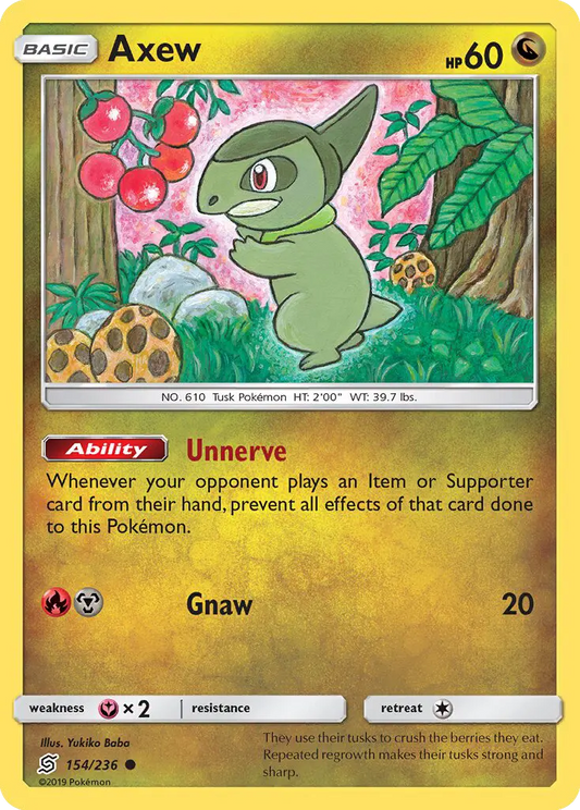 Axew 154 Unified Minds Pokesingles
