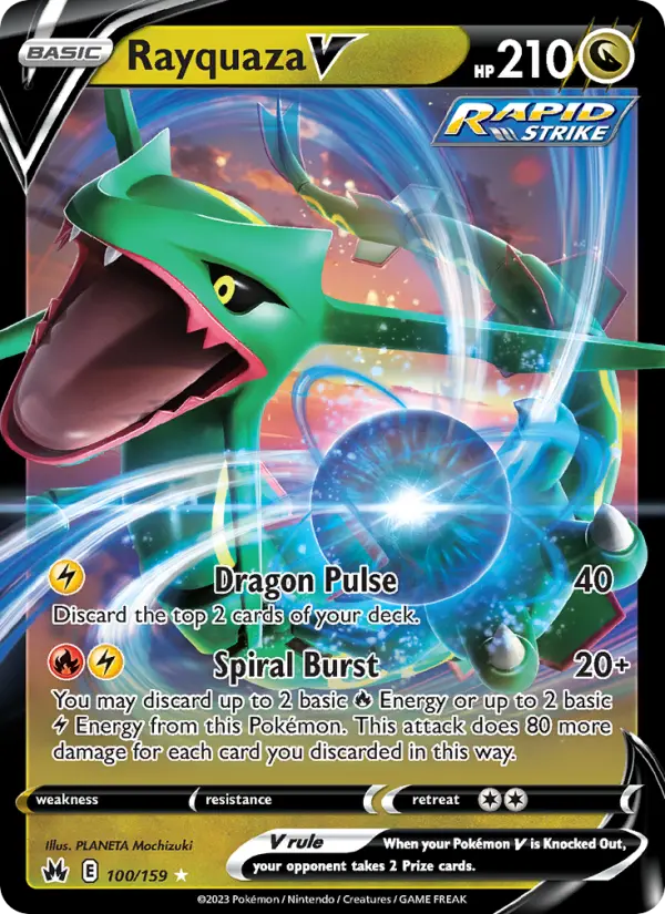 Rayquaza V 100 Crown Zenith Pokesingles