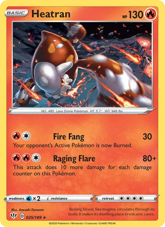 Heatran 25 Darkness Ablaze Pokesingles