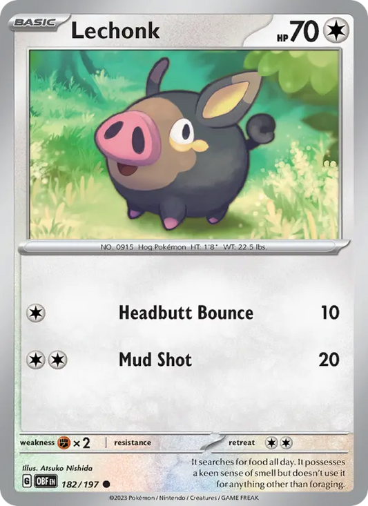 Lechonk 182 Obsidian Flames Pokesingles
