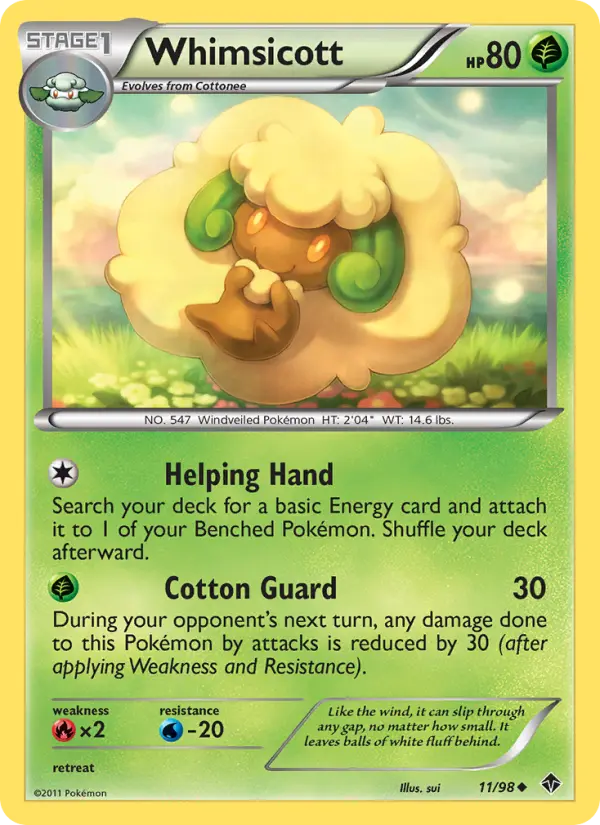 Whimsicott 11 Emerging Powers Pokesingles