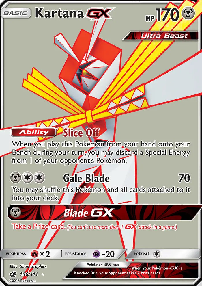 Kartana GX 106 Crimson Invasion Pokesingles