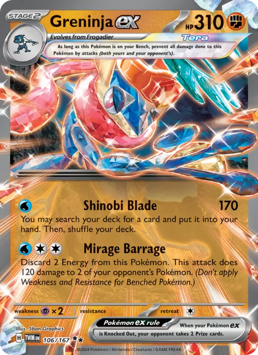 Greninja ex 106 Twilight Masquerade Pokesingles