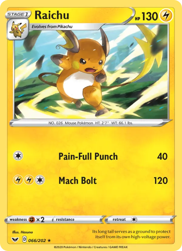 Raichu 66 Sword & Shield Pokesingles