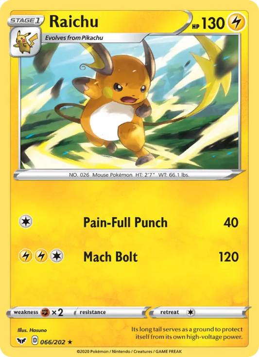Raichu 66 Sword & Shield Pokesingles