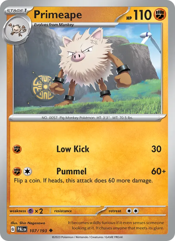 Primeape 107 Paldea Evolved Pokesingles
