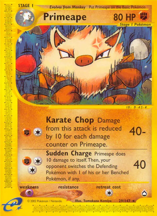 Primeape 29 Aquapolis Pokesingles