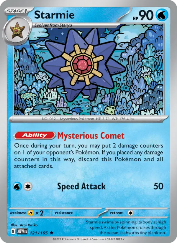 Starmie 121 151 Pokesingles