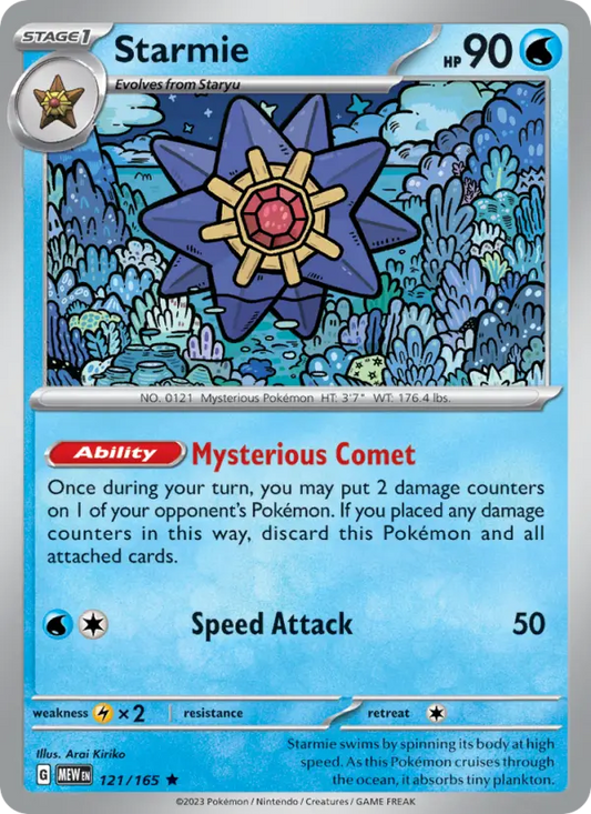 Starmie 121 151 Pokesingles