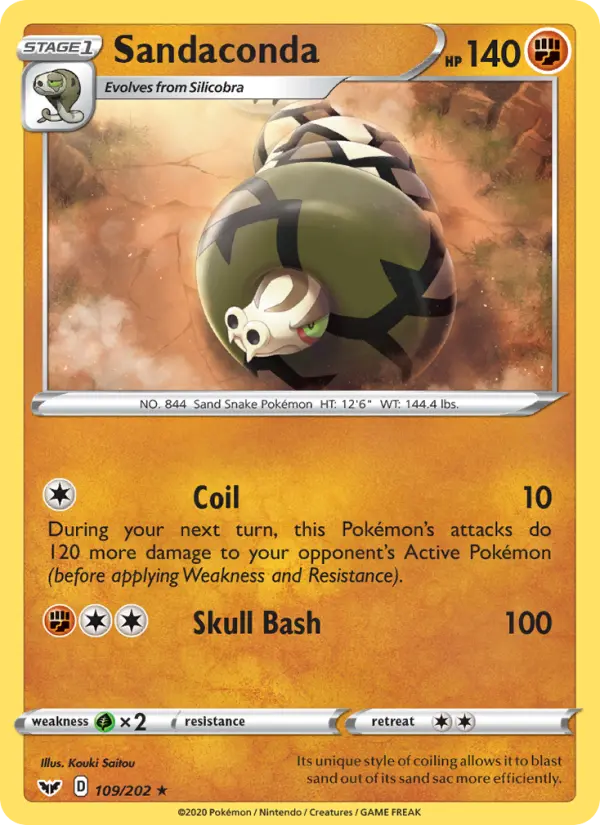 Sandaconda 109 Sword & Shield Pokesingles