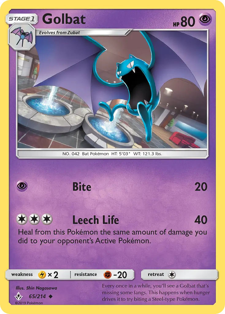 Golbat 65 Unbroken Bonds Pokesingles