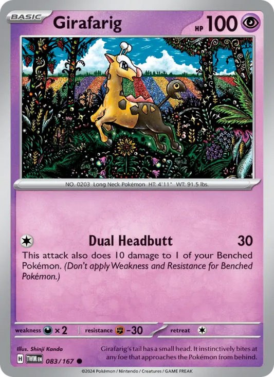 Girafarig 83 Twilight Masquerade Pokesingles