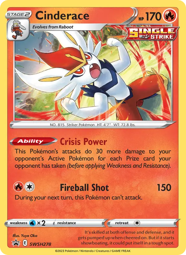 Cinderace SWSH278 SWSH Black Star Promos Pokesingles