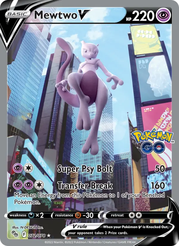 Mewtwo V 72 Pokémon GO Pokesingles