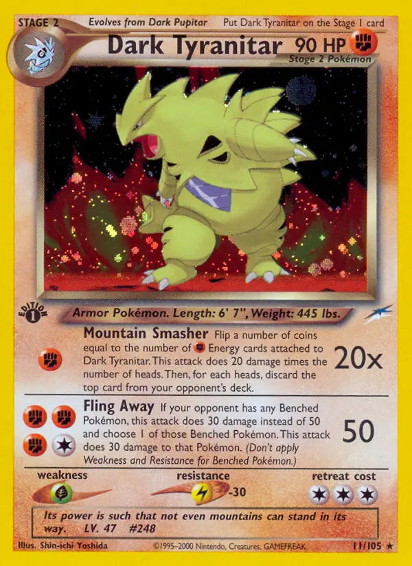 Dark Tyranitar 11 Neo Destiny Pokesingles