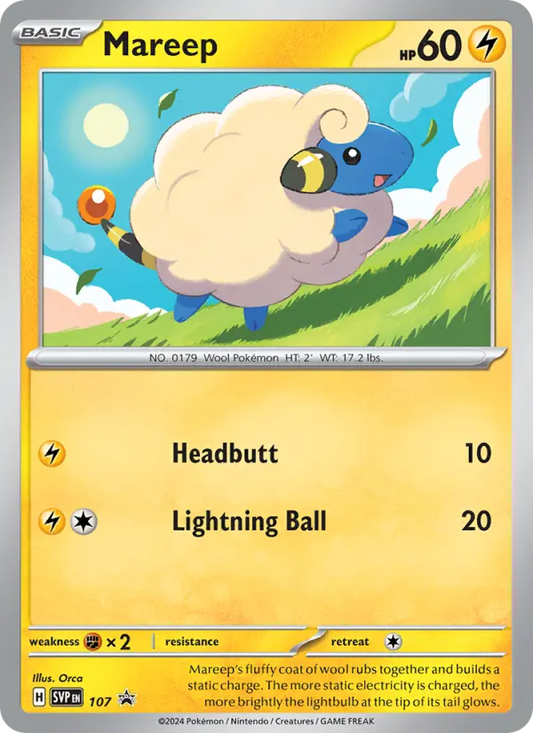 Mareep 107 SVP Black Star Promos Pokesingles