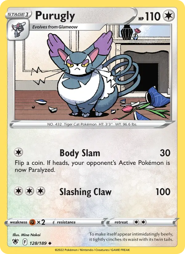 Purugly 128 Astral Radiance Pokesingles