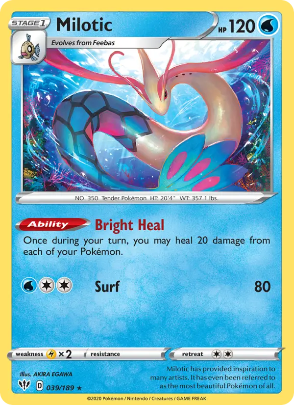 Milotic 39 Darkness Ablaze Pokesingles