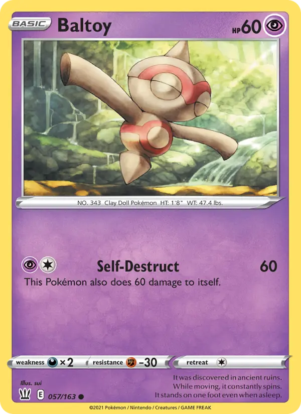 Baltoy 57 Battle Styles Pokesingles