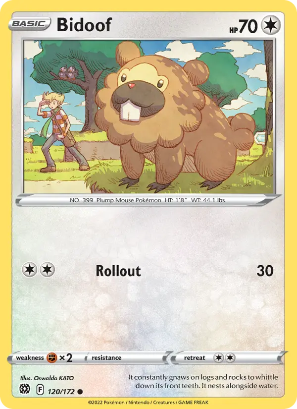 Bidoof 120 Brilliant Stars Pokesingles