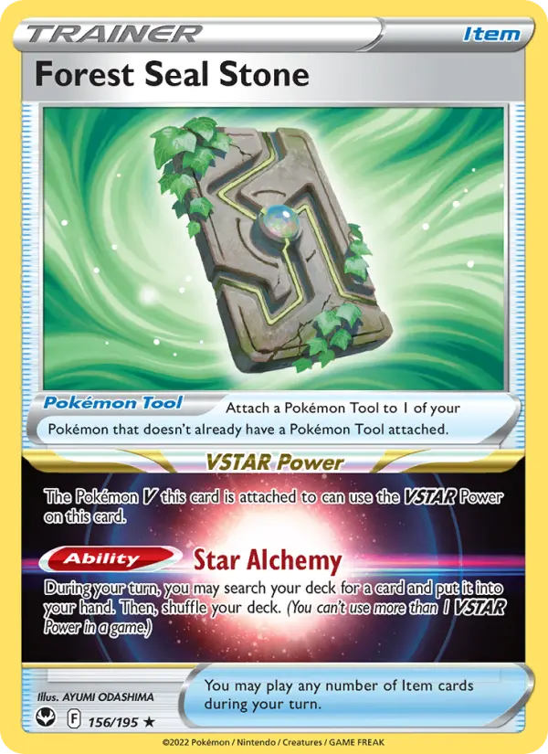 Forest Seal Stone 156 Silver Tempest Pokesingles