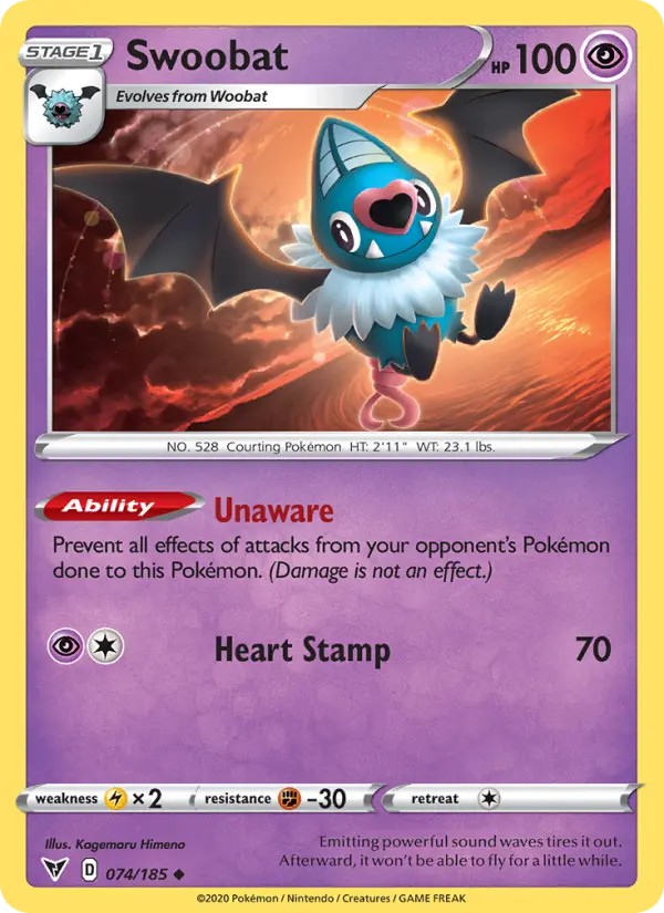 Swoobat 74 Vivid Voltage Pokesingles