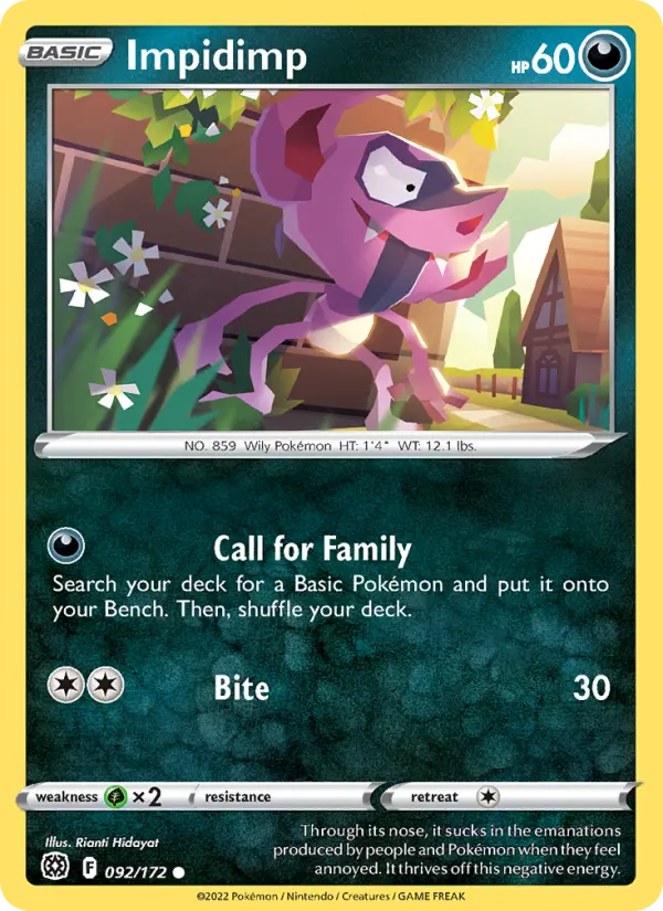 Impidimp 92 Brilliant Stars Pokesingles