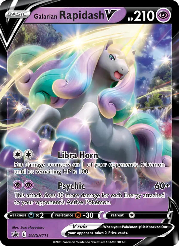 Galarian Rapidash V SWSH111 SWSH Black Star Promos Pokesingles