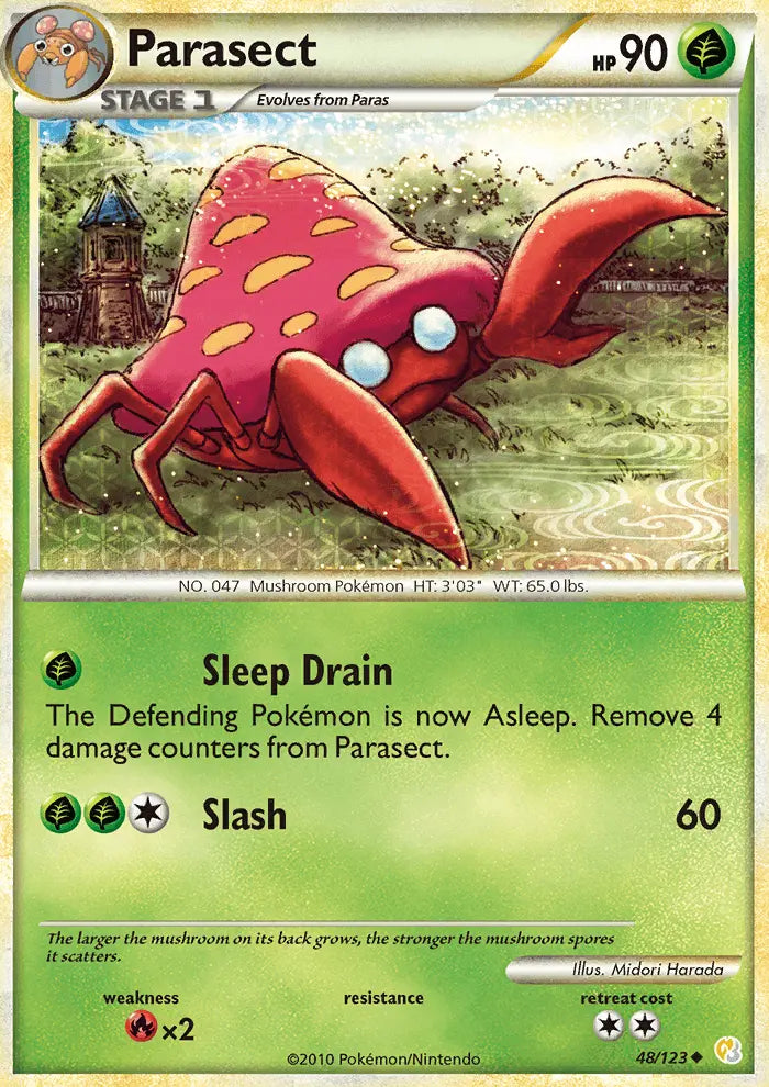 Parasect 48 HeartGold SoulSilver Pokesingles