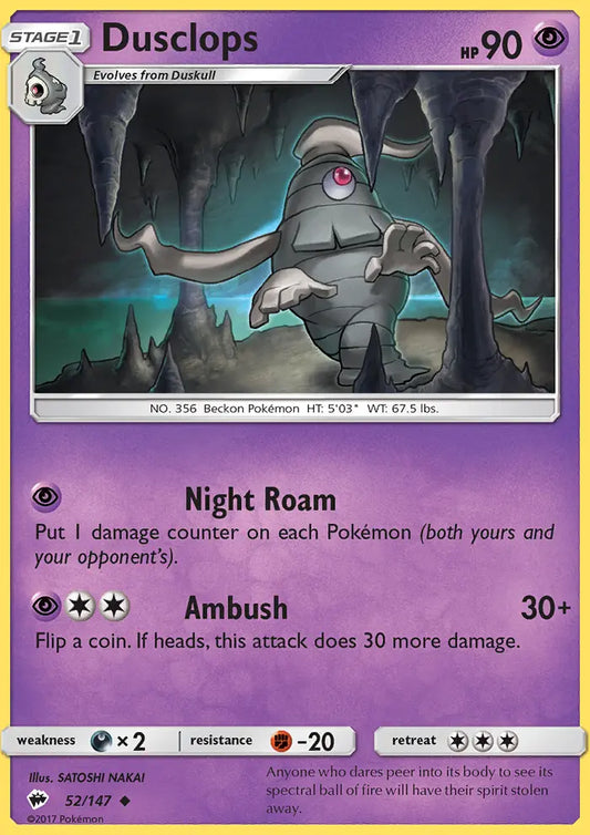 Dusclops 52 Burning Shadows Pokesingles
