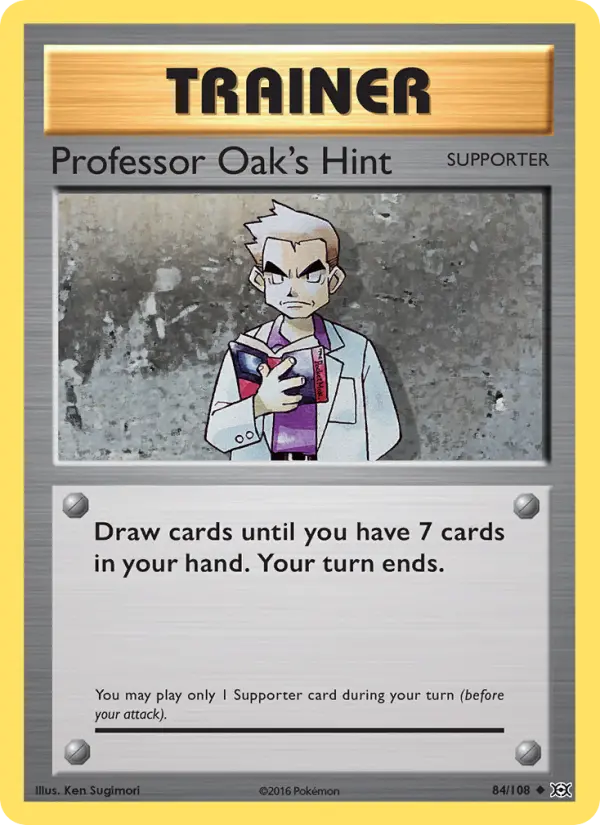 Professor Oak's Hint 84 Evolutions Pokesingles