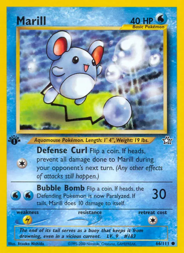 Marill 66 Neo Genesis Pokesingles