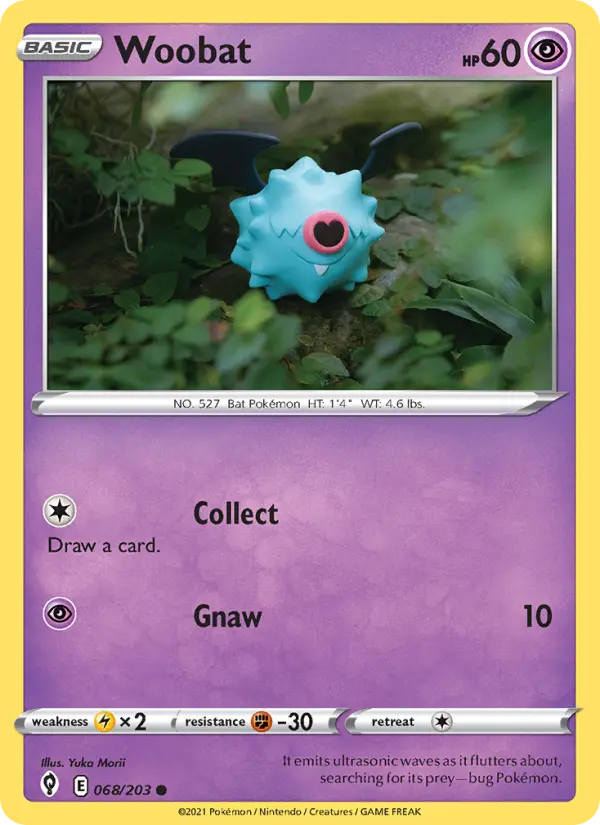 Woobat 68 Evolving Skies Pokesingles