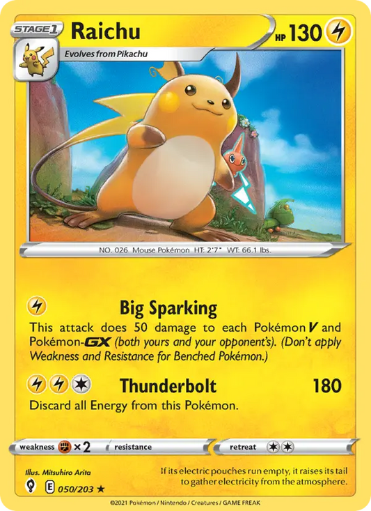 Raichu 50 Evolving Skies Pokesingles