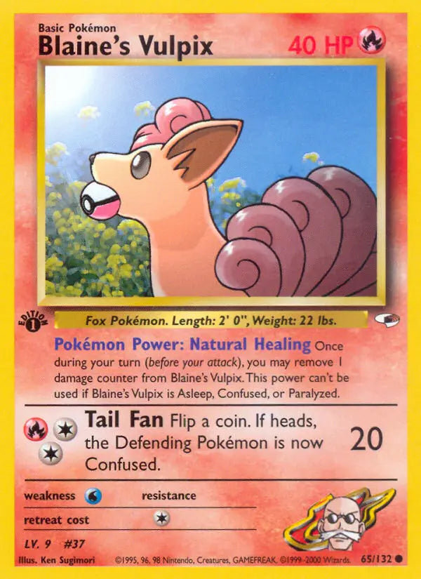 Blaine's Vulpix 65 Gym Heroes Pokesingles