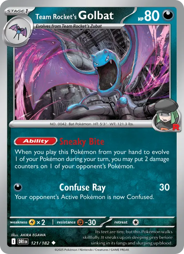 Team Rocket's Golbat 121 Destined Rivals Pokesingles