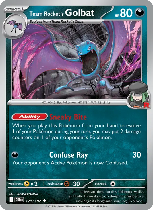 Team Rocket's Golbat 121 Destined Rivals Pokesingles
