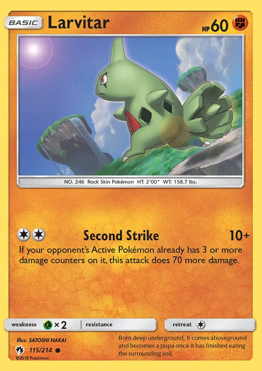 Larvitar 115 Lost Thunder Pokesingles