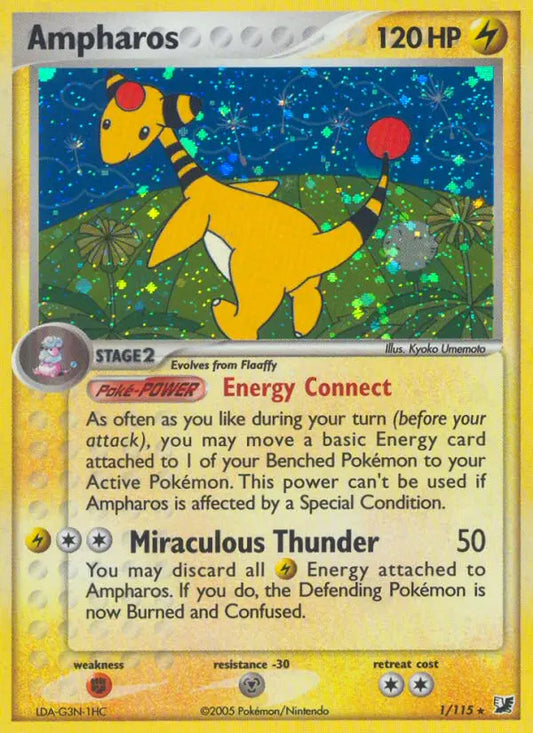 Ampharos 1 Unseen Forces Pokesingles