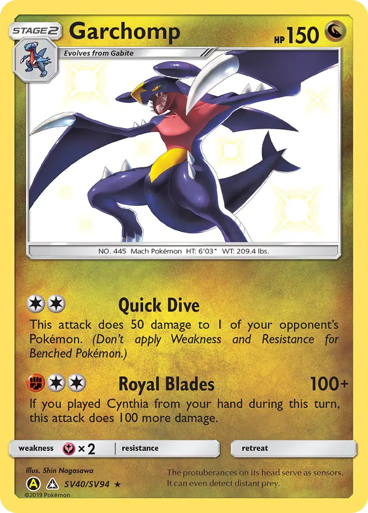 Garchomp SV40 Hidden Fates Shiny Vault Pokesingles