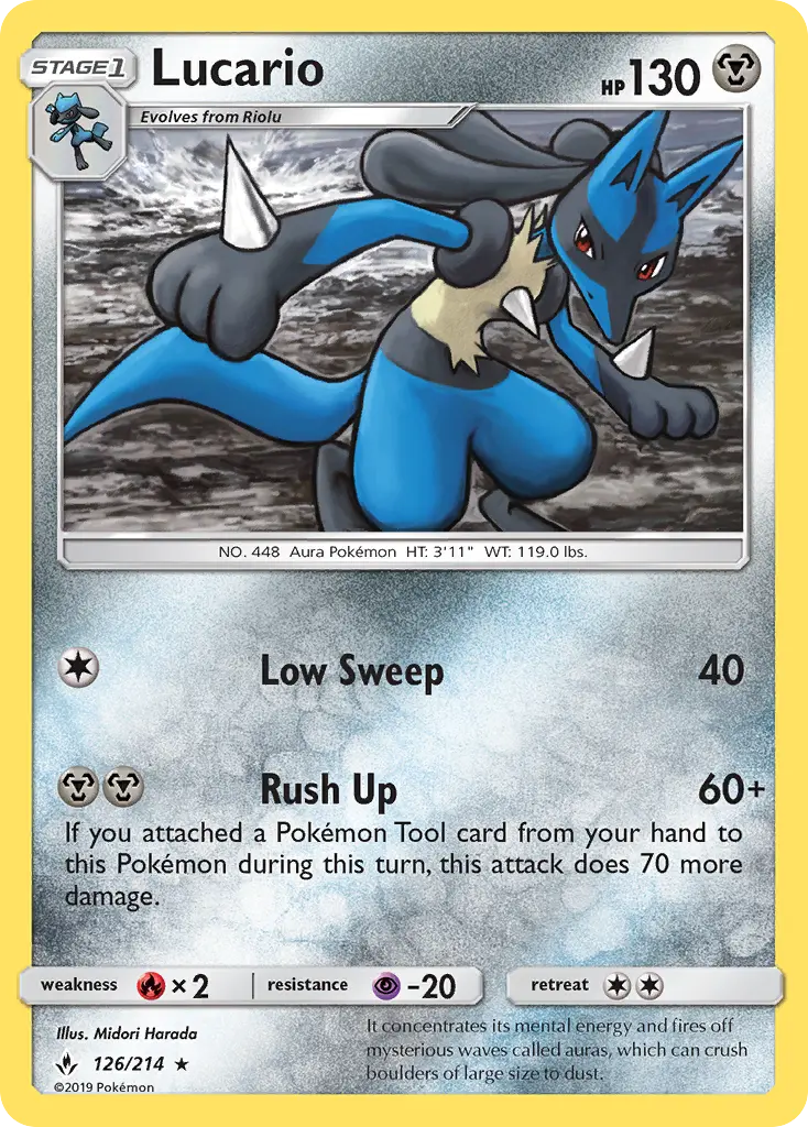 Lucario 126 Unbroken Bonds Pokesingles