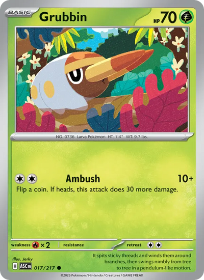 Grubbin 17 Ascended Heroes Pokesingles