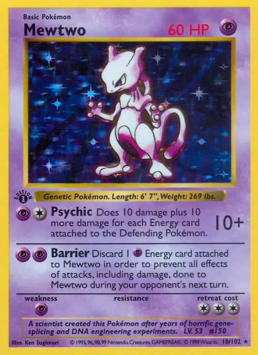 Mewtwo 10 Base Set Pokesingles