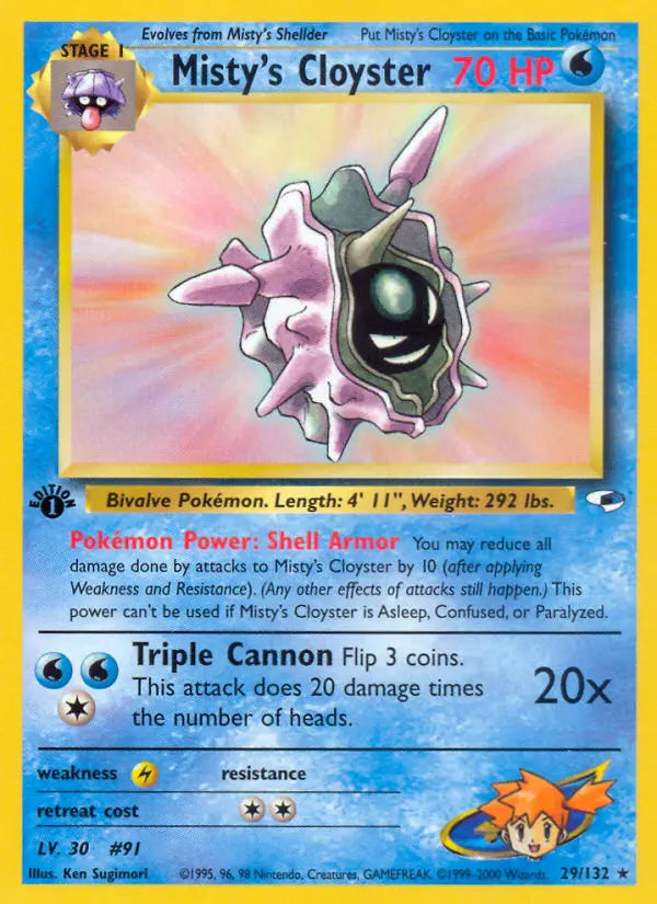 Misty's Cloyster 29 Gym Heroes Pokesingles
